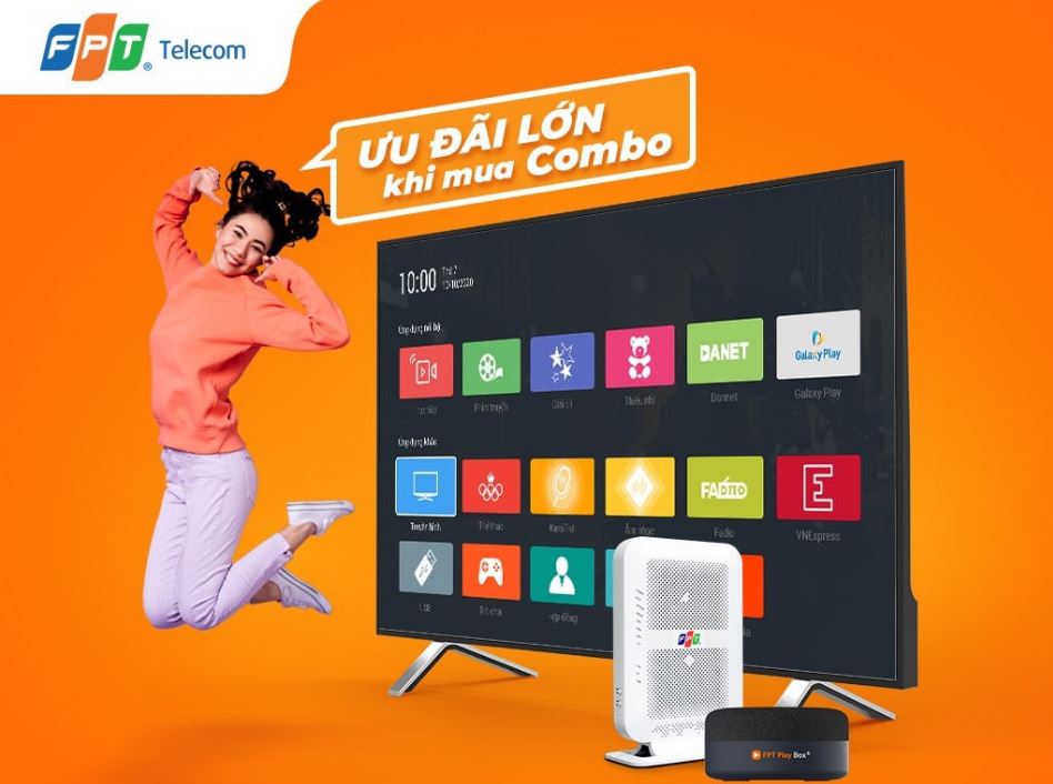 Ưu đãi lắp đặt combo internet và truyền hình cáp FPT